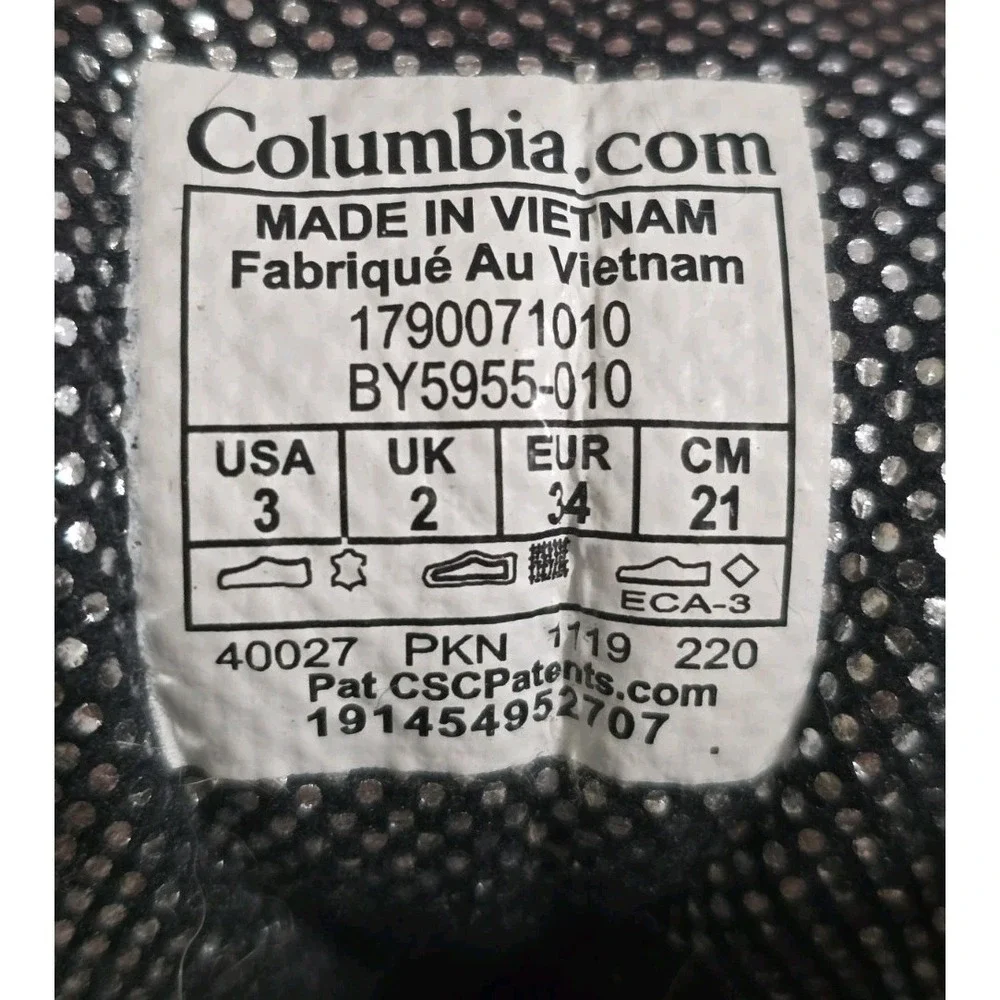 Columbia Bugaboot Plus IV Omni Heat Boot Size US 3/EURO 34
